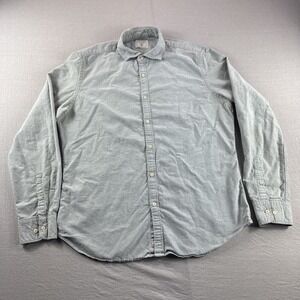 Scalpers Shirt Mens EU 42 Green Long Sleeve Button Up Skull Crossbones Preppy